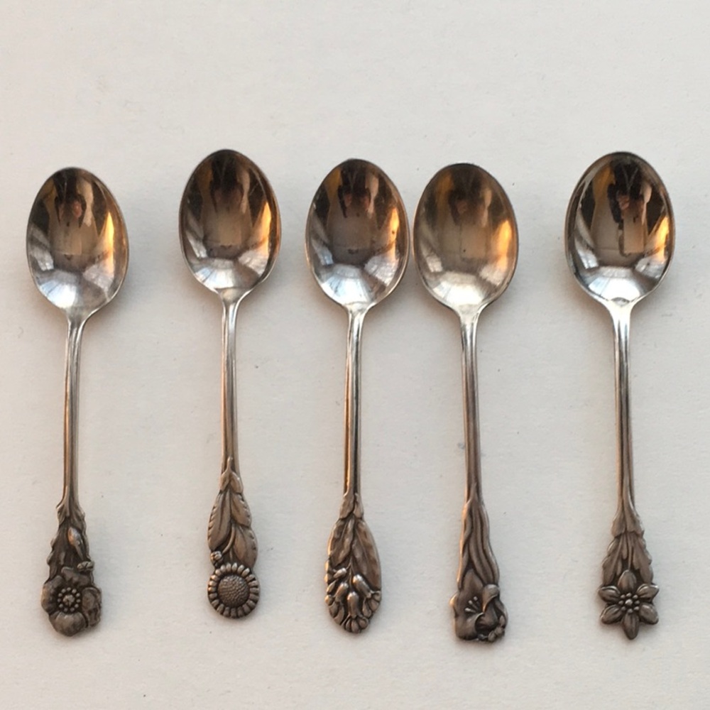 Antique silver spoons